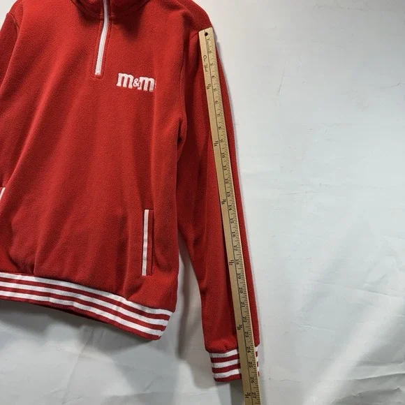 M&M Jacket Womens's M Pullover Mock Neck 1/4 Zip Red - Picture 3 of 11
